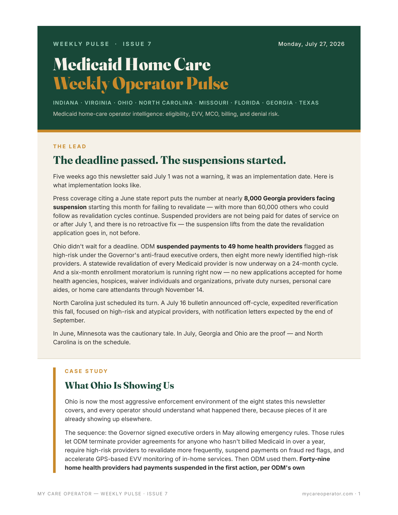 Cover of Weekly Pulse Issue 7